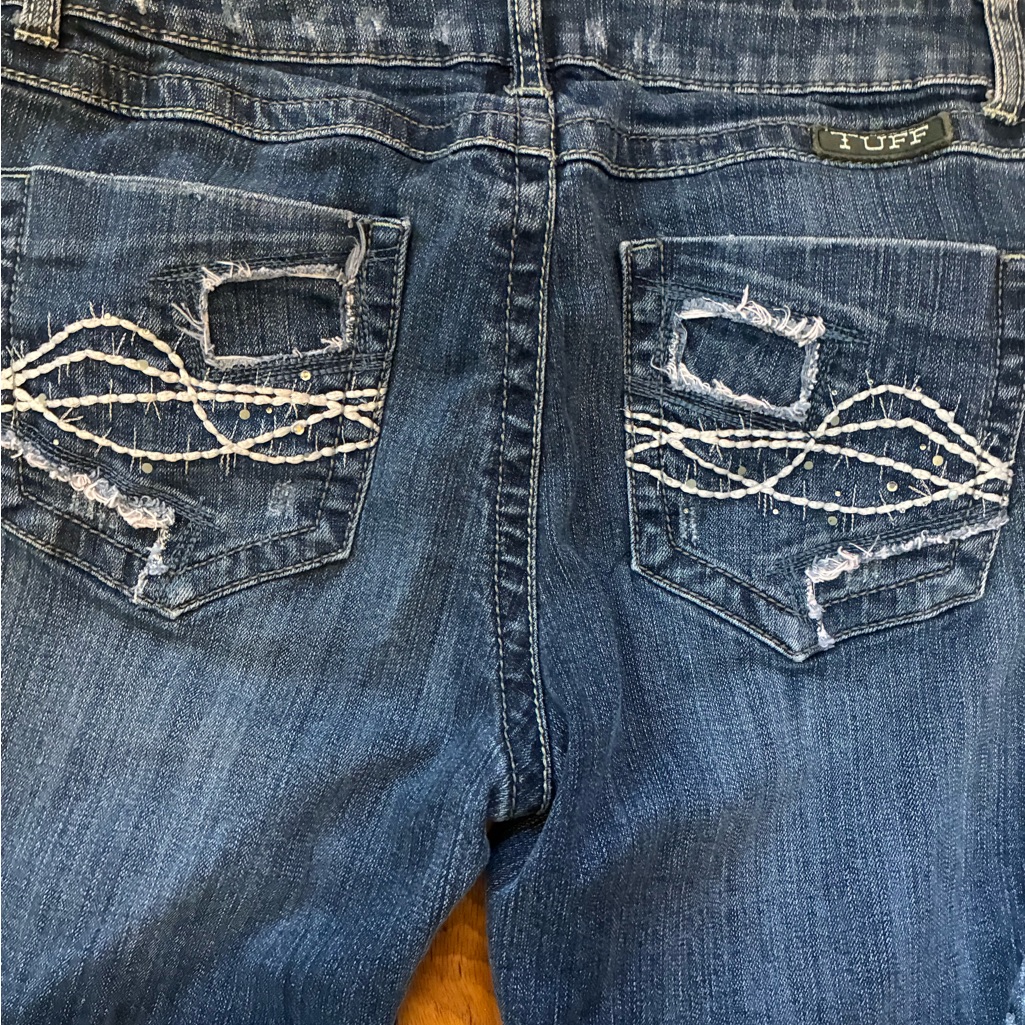 Cowgirl Tuff “Filly” Blue Boot Cut Jeans Mid-Rise